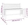 Banco de jardín de madera maciza de eucalipto 110 cm de vidaXL, Bancos de jardín - Ref: Foro24-363290, Precio: 129,22 €, Desc...