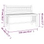 Banco de jardín de madera maciza de eucalipto 110 cm de vidaXL, Bancos de jardín - Ref: Foro24-363290, Precio: 131,68 €, Desc...