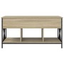 Mesa de centro madera ingeniería metal roble Sonoma 100x55x50cm en Mesas de centro | Comprar online en Foru.es