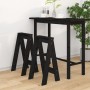 Taburetes 2 unidades madera maciza de pino negro 40x40x75 cm de vidaXL, Taburetes y sillas plegables - Ref: Foro24-823673, Pr...