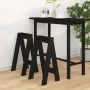 Taburetes 2 unidades madera maciza de pino negro 40x40x75 cm de vidaXL, Taburetes y sillas plegables - Ref: Foro24-823673, Pr...