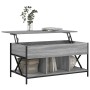 Mesa de centro madera ingeniería metal gris Sonoma 100x55x50 cm en Mesas de centro | Comprar online en Foru.es
