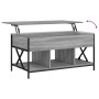 Mesa de centro madera ingeniería metal gris Sonoma 100x55x50 cm en Mesas de centro | Comprar online en Foru.es