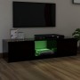 Mueble para TV con luces LED negro 140x40x35,5 cm de vidaXL, Muebles TV - Ref: Foro24-804293, Precio: 107,93 €, Descuento: %