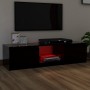Mueble para TV con luces LED negro 140x40x35,5 cm de vidaXL, Muebles TV - Ref: Foro24-804293, Precio: 107,93 €, Descuento: %
