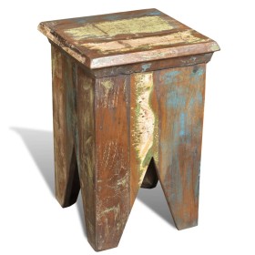 Taburete de madera maciza reciclada de vidaXL, Taburetes y sillas plegables - Ref: Foro24-240951, Precio: 103,46 €, Descuento: %