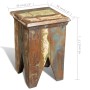 Taburete de madera maciza reciclada de vidaXL, Taburetes y sillas plegables - Ref: Foro24-240951, Precio: 103,46 €, Descuento: %