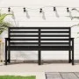 Banco de jardín madera maciza pino negro 159,5x48x91,5 cm de vidaXL, Bancos de jardín - Ref: Foro24-824071, Precio: 100,67 €,...