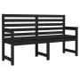 Banco de jardín madera maciza pino negro 159,5x48x91,5 cm de vidaXL, Bancos de jardín - Ref: Foro24-824071, Precio: 100,67 €,...