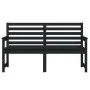 Banco de jardín madera maciza pino negro 159,5x48x91,5 cm de vidaXL, Bancos de jardín - Ref: Foro24-824071, Precio: 100,67 €,...