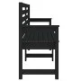 Banco de jardín madera maciza pino negro 159,5x48x91,5 cm de vidaXL, Bancos de jardín - Ref: Foro24-824071, Precio: 100,67 €,...