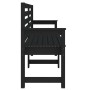 Banco de jardín madera maciza pino negro 159,5x48x91,5 cm de vidaXL, Bancos de jardín - Ref: Foro24-824071, Precio: 101,62 €,...