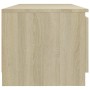 Armario TV con luces LED roble Sonoma 140x40x35,5 cm de vidaXL, Muebles TV - Ref: Foro24-804295, Precio: 113,68 €, Descuento: %