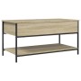 Mesa de centro madera ingeniería metal roble Sonoma 100x50x50cm en Mesas de centro | Comprar online en Foru.es