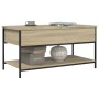 Mesa de centro madera ingeniería metal roble Sonoma 100x50x50cm en Mesas de centro | Comprar online en Foru.es