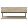 Mesa de centro madera ingeniería metal roble Sonoma 100x50x50cm en Mesas de centro | Comprar online en Foru.es