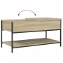 Mesa de centro madera ingeniería metal roble Sonoma 100x50x50cm en Mesas de centro | Comprar online en Foru.es