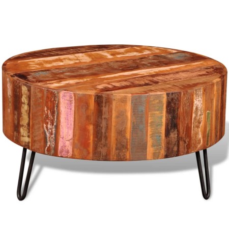 Mesa de centro redonda madera maciza reciclada de vidaXL, Mesas de centro - Ref: Foro24-241626, Precio: 227,00 €, Descuento: %