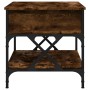 Mesa de centro madera ingeniería metal roble humo 70x50x50 cm en Mesas de centro | Comprar online en Foru.es