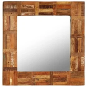 Espejo de pared de madera maciza reciclada 60x60 cm de vidaXL, Espejos - Ref: Foro24-246417, Precio: 55,02 €, Descuento: %