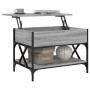 Mesa de centro madera ingeniería metal gris Sonoma 70x50x50 cm en Mesas de centro | Comprar online en Foru.es