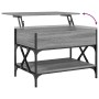 Mesa de centro madera ingeniería metal gris Sonoma 70x50x50 cm en Mesas de centro | Comprar online en Foru.es