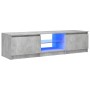 Mueble de TV con luces LED gris hormigón 140x40x35,5 cm de vidaXL, Muebles TV - Ref: Foro24-804296, Precio: 88,66 €, Descuent...