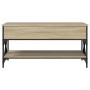 Mesa de centro madera ingeniería metal roble Sonoma 100x50x50cm en Mesas de centro | Comprar online en Foru.es