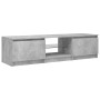 Mueble de TV con luces LED gris hormigón 140x40x35,5 cm de vidaXL, Muebles TV - Ref: Foro24-804296, Precio: 88,66 €, Descuent...