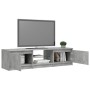 Mueble de TV con luces LED gris hormigón 140x40x35,5 cm de vidaXL, Muebles TV - Ref: Foro24-804296, Precio: 88,66 €, Descuent...