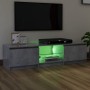 Mueble de TV con luces LED gris hormigón 140x40x35,5 cm de vidaXL, Muebles TV - Ref: Foro24-804296, Precio: 88,66 €, Descuent...