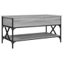 Mesa de centro madera ingeniería metal gris Sonoma 100x50x50 cm en Mesas de centro | Comprar online en Foru.es