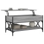 Mesa de centro madera ingeniería metal gris Sonoma 100x50x50 cm en Mesas de centro | Comprar online en Foru.es