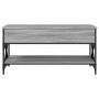 Mesa de centro madera ingeniería metal gris Sonoma 100x50x50 cm en Mesas de centro | Comprar online en Foru.es