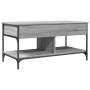 Mesa de centro madera ingeniería metal gris Sonoma 100x50x50 cm en Mesas de centro | Comprar online en Foru.es
