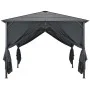 Cenador con cortinas aluminio 3x3 m negro de vidaXL, Carpas y cenadores - Ref: Foro24-44640, Precio: 572,02 €, Descuento: %