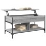 Mesa de centro madera ingeniería metal gris Sonoma 100x50x50 cm en Mesas de centro | Comprar online en Foru.es