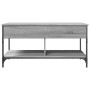 Mesa de centro madera ingeniería metal gris Sonoma 100x50x50 cm en Mesas de centro | Comprar online en Foru.es