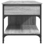 Mesa de centro madera ingeniería metal gris Sonoma 100x50x50 cm en Mesas de centro | Comprar online en Foru.es