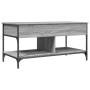 Mesa de centro madera ingeniería metal gris Sonoma 100x50x50 cm en Mesas de centro | Comprar online en Foru.es