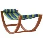 Hamaca mecedora para niños tela azul y verde de vidaXL, Tumbonas - Ref: Foro24-363467, Precio: 65,19 €, Descuento: %
