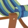 Hamaca mecedora para niños tela azul y verde de vidaXL, Tumbonas - Ref: Foro24-363467, Precio: 65,19 €, Descuento: %
