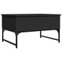 Mesa de centro madera de ingeniería y metal negro 70x50x40 cm en Mesas de centro | Comprar online en Foru.es