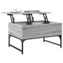 Mesa de centro madera ingeniería metal gris Sonoma 70x50x40 cm en Mesas de centro | Comprar online en Foru.es