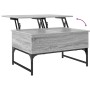 Mesa de centro madera ingeniería metal gris Sonoma 70x50x40 cm en Mesas de centro | Comprar online en Foru.es