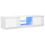 Mueble de TV con luces LED blanco brillante 140x40x35,5 cm de vidaXL, Muebles TV - Ref: Foro24-804298, Precio: 109,37 €, Desc...