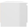 Mueble de TV con luces LED blanco brillante 140x40x35,5 cm de vidaXL, Muebles TV - Ref: Foro24-804298, Precio: 109,37 €, Desc...
