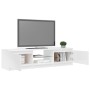 Mueble de TV con luces LED blanco brillante 140x40x35,5 cm de vidaXL, Muebles TV - Ref: Foro24-804298, Precio: 109,37 €, Desc...