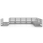 Muebles de jardín 8 piezas gris madera de pino maciza en Conjuntos de jardín | Comprar online en Foru.es