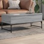 Mesa de centro madera ingeniería metal gris Sonoma 100x50x40 cm en Mesas de centro | Comprar online en Foru.es